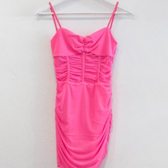 Juniors hot pink dress - NEW